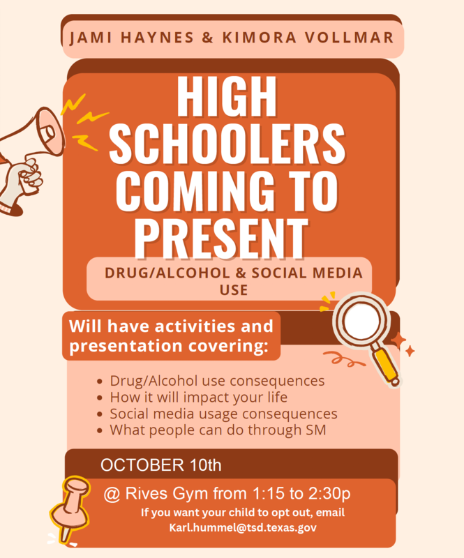 Presentation about drug/alcohol/social media use