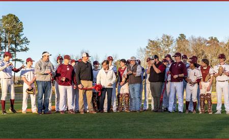 ribbon cutting at baseball field