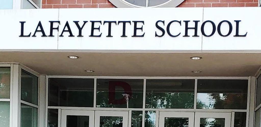 Lafayette School sign