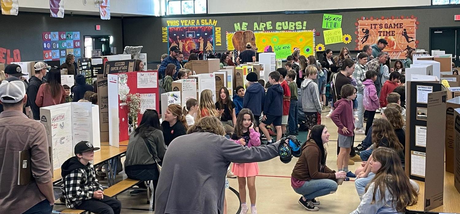 Cottage Hill 5th Grade Science Fair from the stage