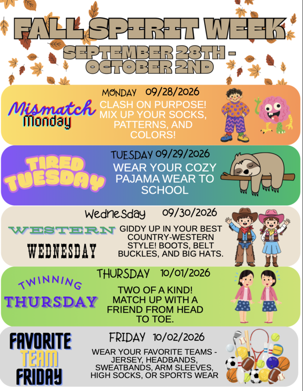 π Fall Spirit Week is coming Next Week!π Featured Photo