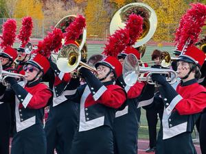 Durango High School marching band plays