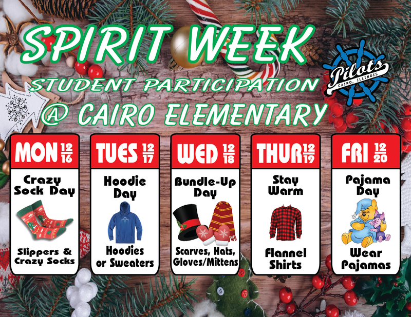 Spirit Week - Student Participation @ CES 12.16 to 12.20