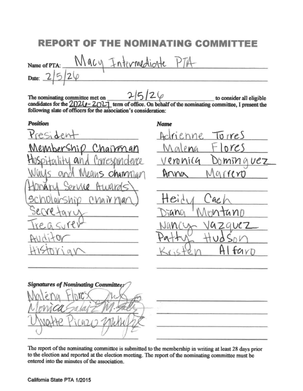 PTA Slate 26-27