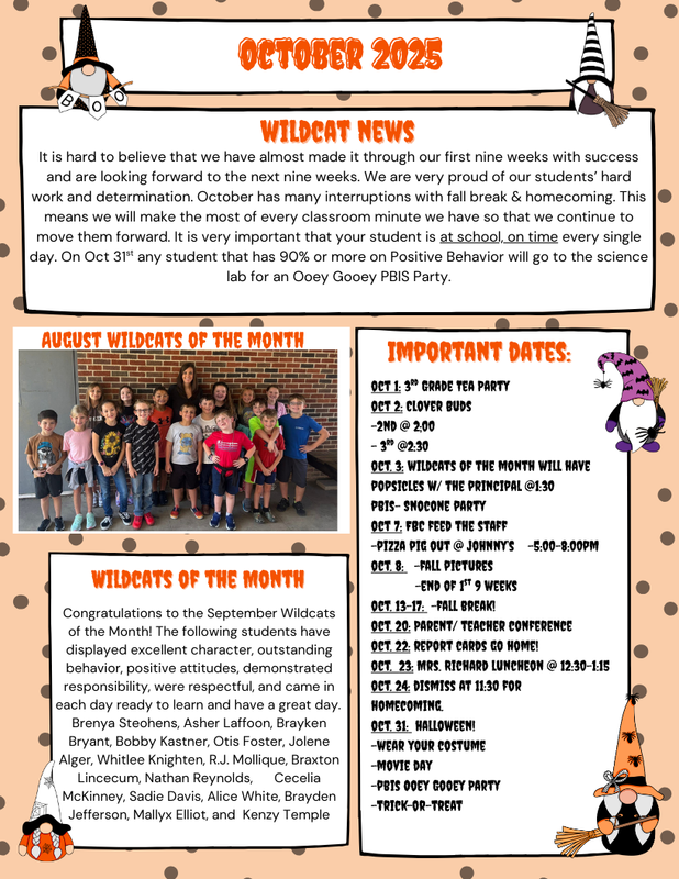 October Newsletter
