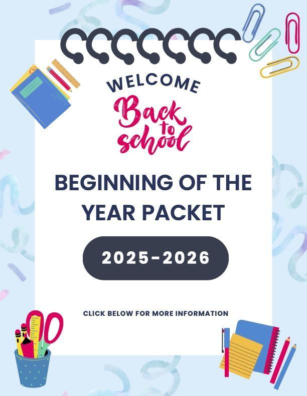 Beginning of Year Packet Flyer