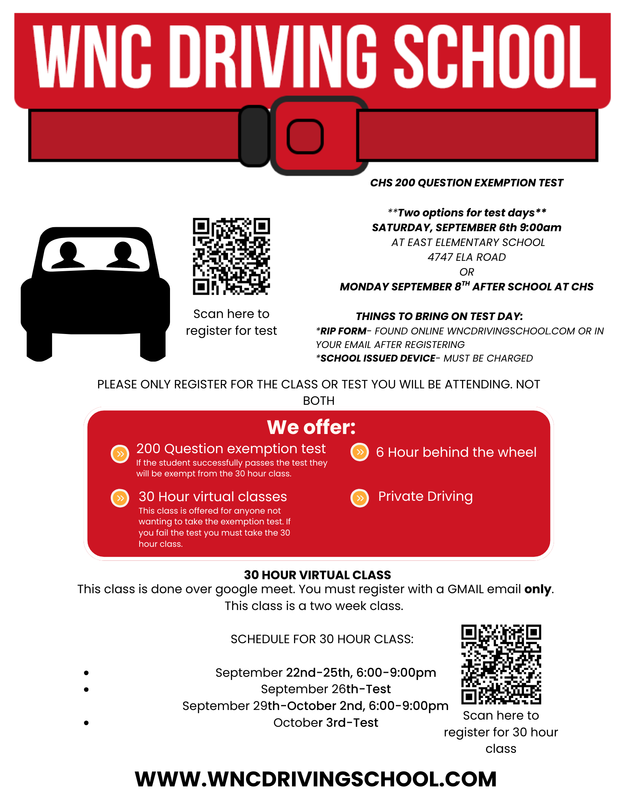 Drivers Ed flyer