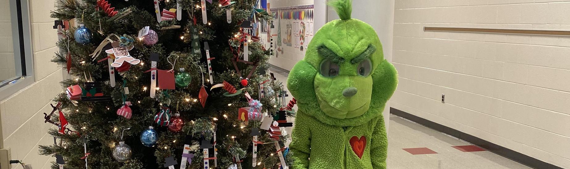 Young Grinch Visiting at MES