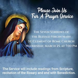 Seven Sorrows of Mary prayer service