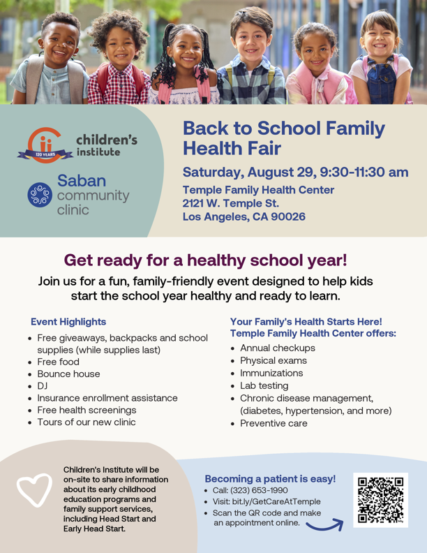 Back to School Family Health Fair