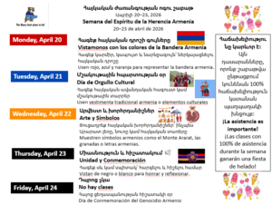 Armenian Heritage Spirit Week!
