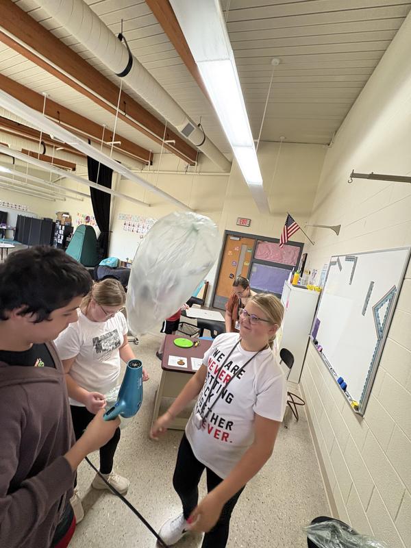 Middle School students build their own hot air balloons