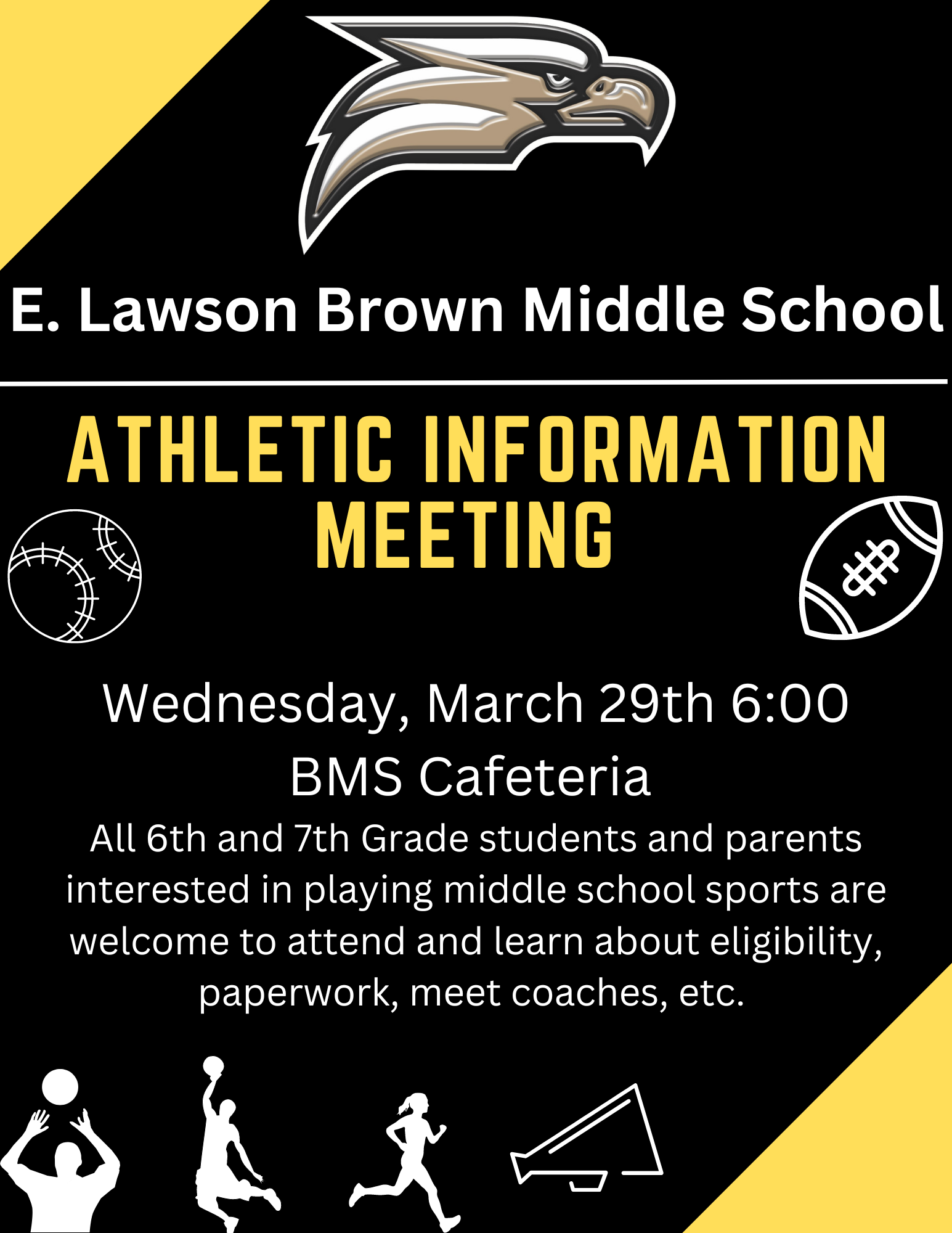 Athletic Info 20232024 E. Lawson Brown Middle School