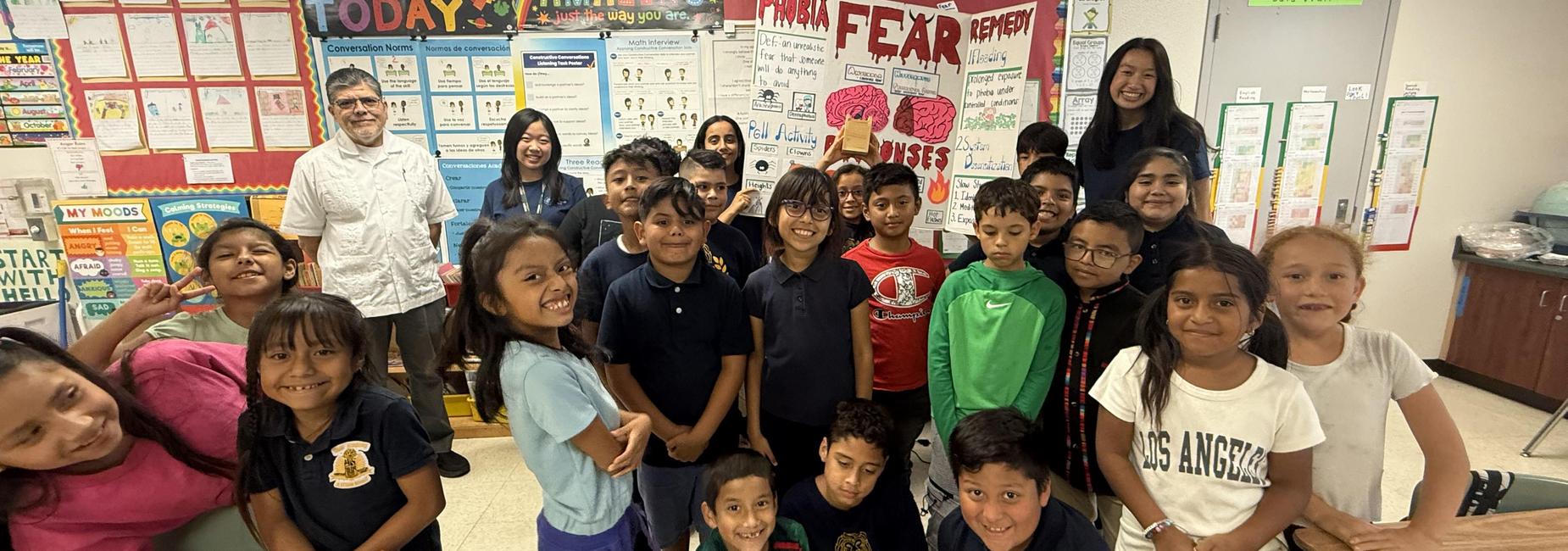 UCLA InterAxon presenting Fear and the Brain to Ascot’s 3rd grade Spanish Dual Language Students. Friday, October 10, 2025.