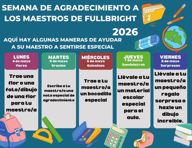 Semana de Agradecimiento a los Maestros de Fullbright 2026 Featured Photo