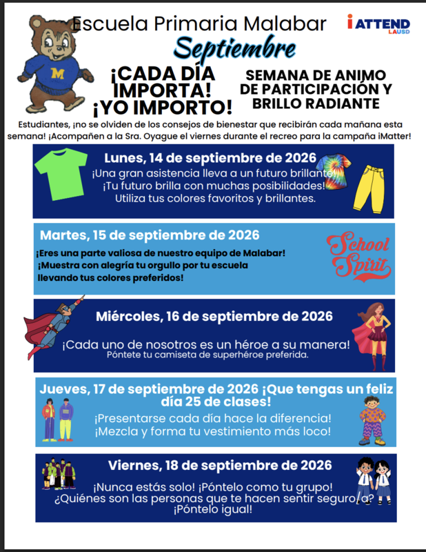 Spirit Week Spanish