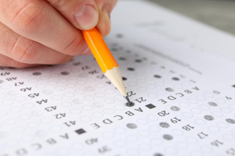 Student Entering Info on Test