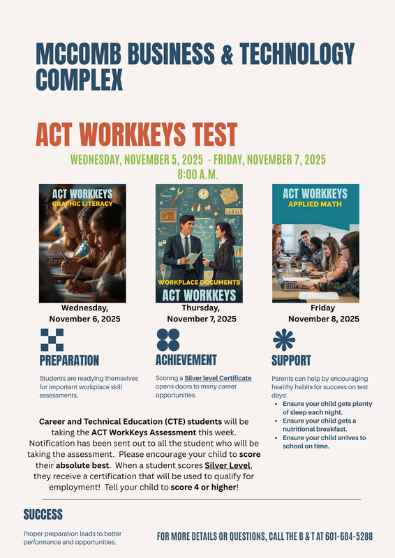 ACT WorkKeys Testing McComb B&T