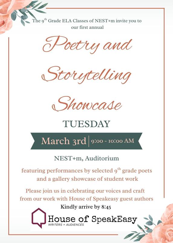 Poetry and Storytelling Showcase flyer