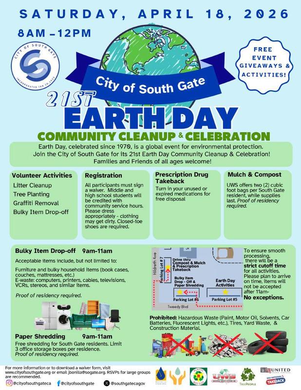 21st Earth Day Community Cleanup & Celebration Flyer
