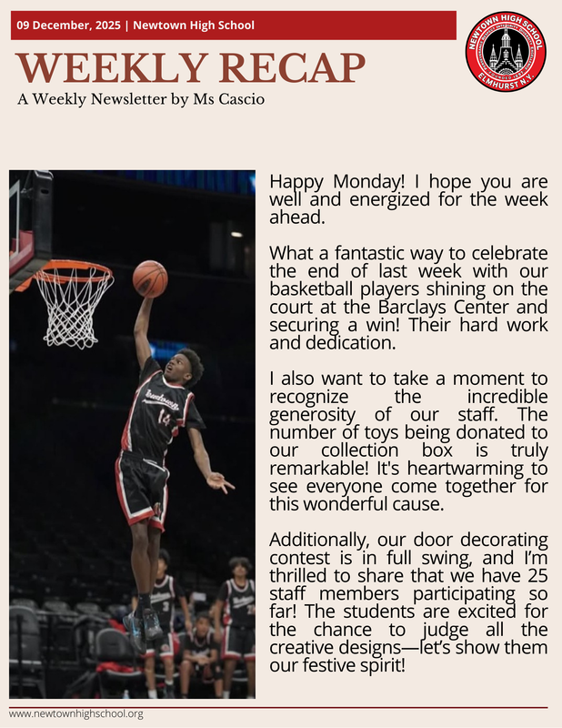 a student dunking a basketball on the newsletter