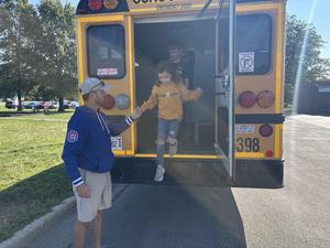 Learning the importance of bus safety.