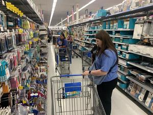 Teachers select items for their classrooms during shopping spree