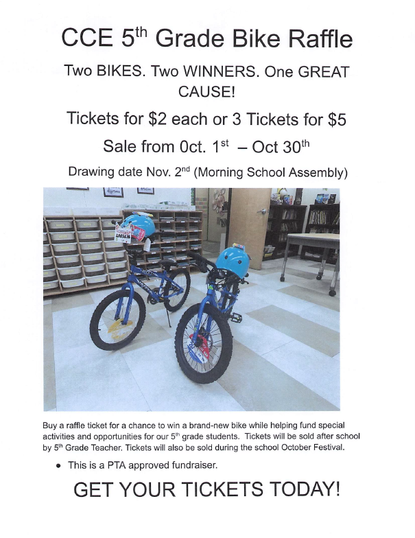 5th Grade Bike Raffle