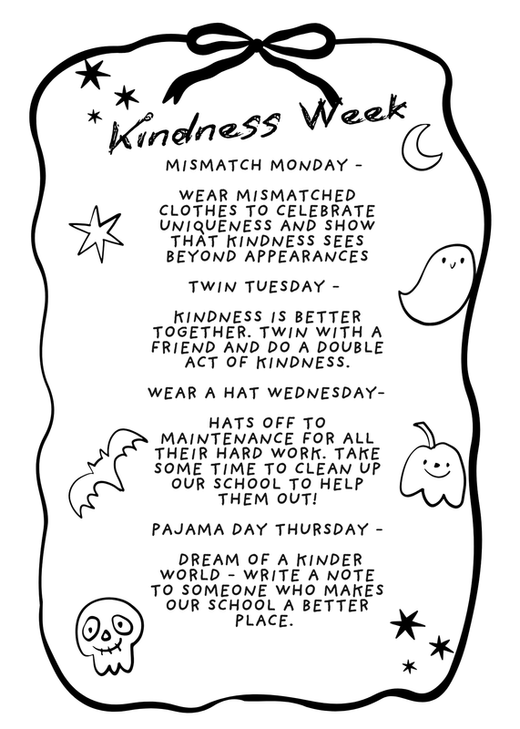Next week is Spirit Week. Elementary and Middle School have different spirit days, so be sure to check the flyers and info from your teachers for details.