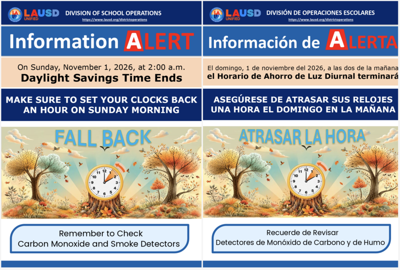 Set your clocks back an hour/atrasen sus relojes una hora Featured Photo