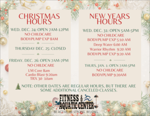 FAC Holiday Hours 2025