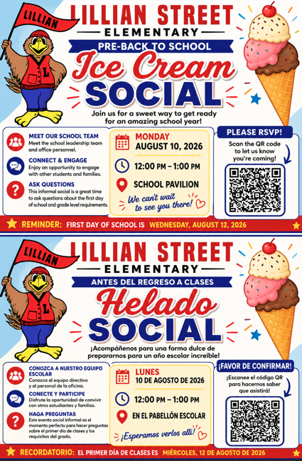 Ice Cream social flyer
