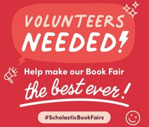volunteers book fair