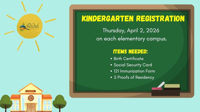 LCSD Kindergarten Registration Basic Details Graphic