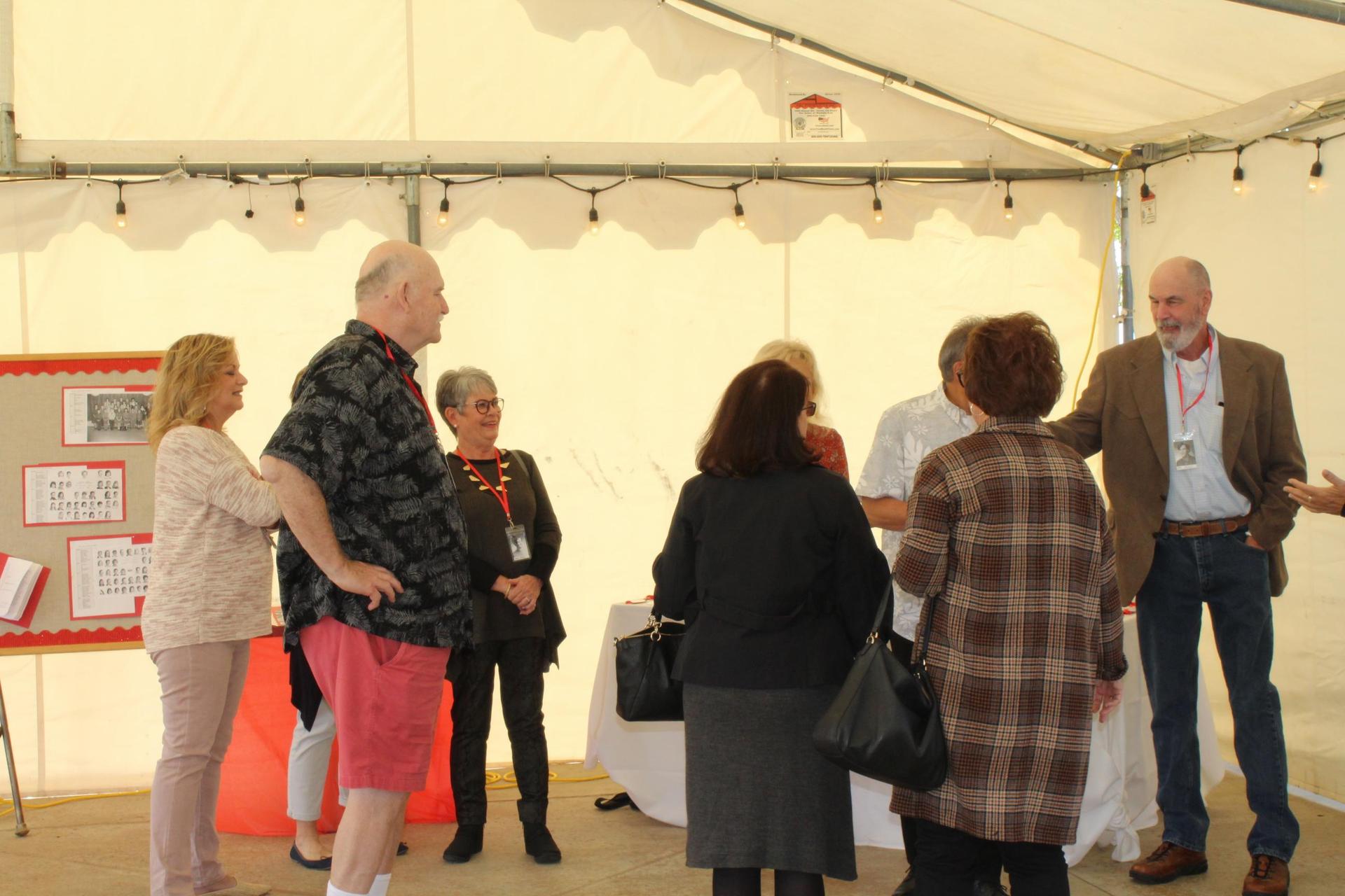 Members of the class of 1971 at their 50 year reunion