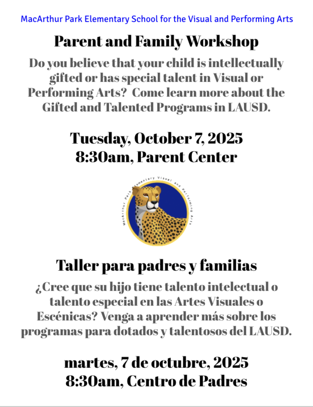 GATE Parent workshop flyer