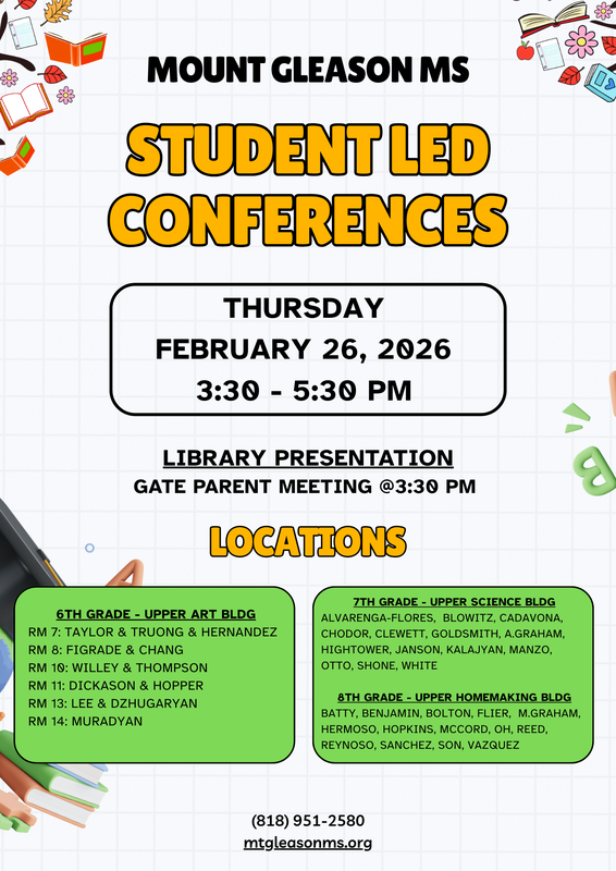 Student Led Conferences Flyer