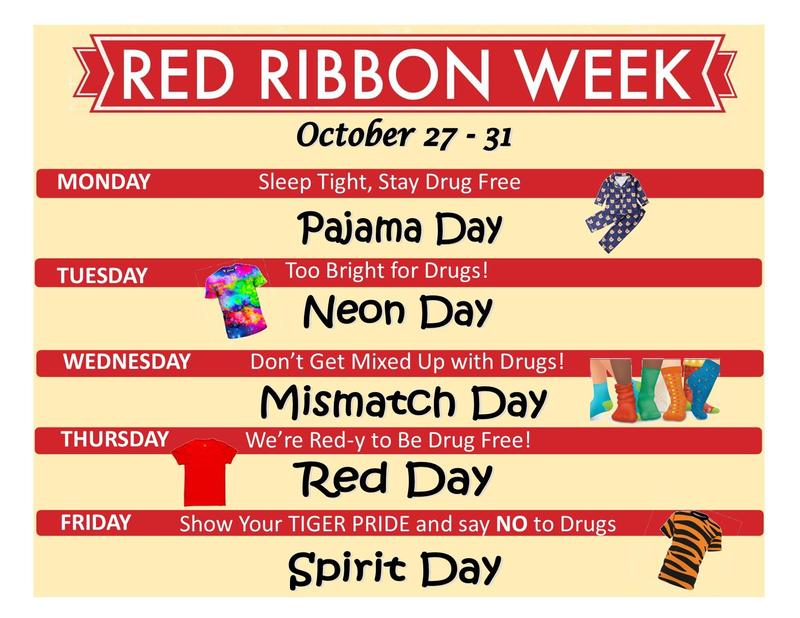 red ribbon week dress up days