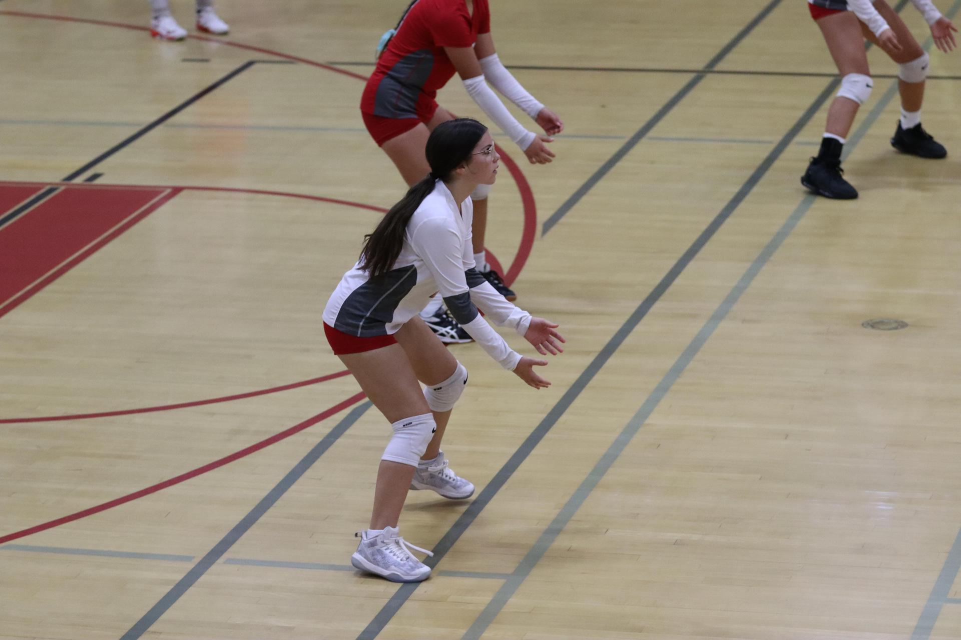 junior varsity girls playing volleyball against Yosemite