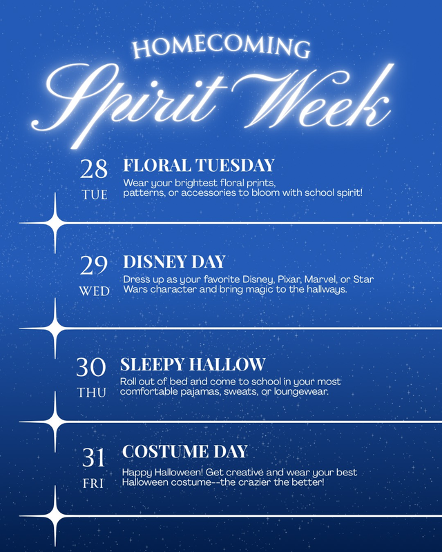 Homecoming Spirit Week poster