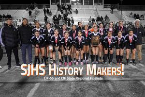 SJHS History Making Girls Soccer Team
