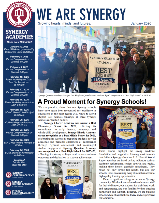 We Are Synergy Newsletter January 2026