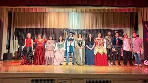 the students from the play curtain call