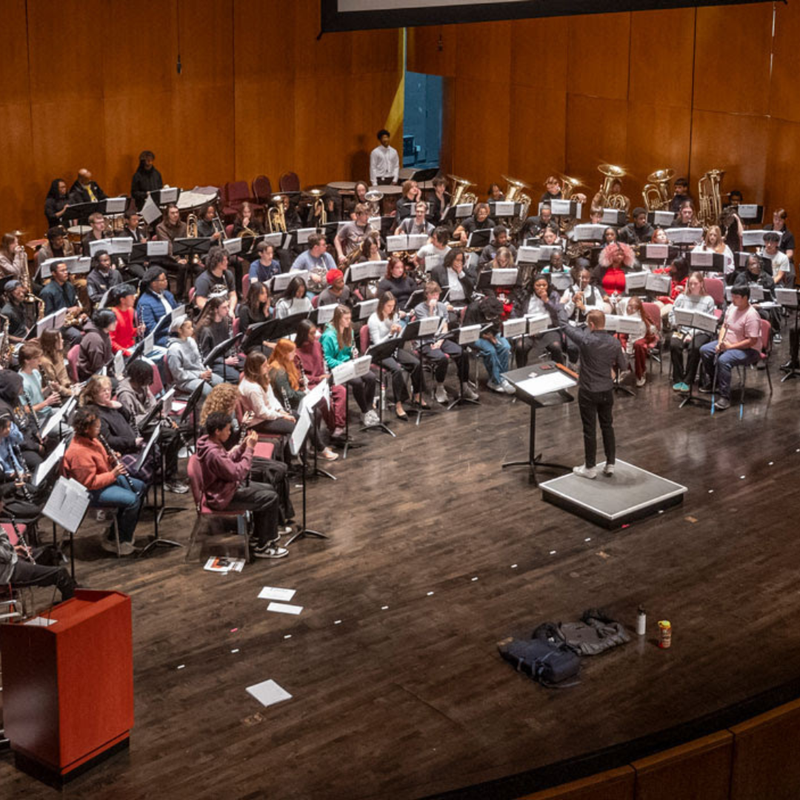 Students at the 2026 E. Des Lee Honors Music Festival
