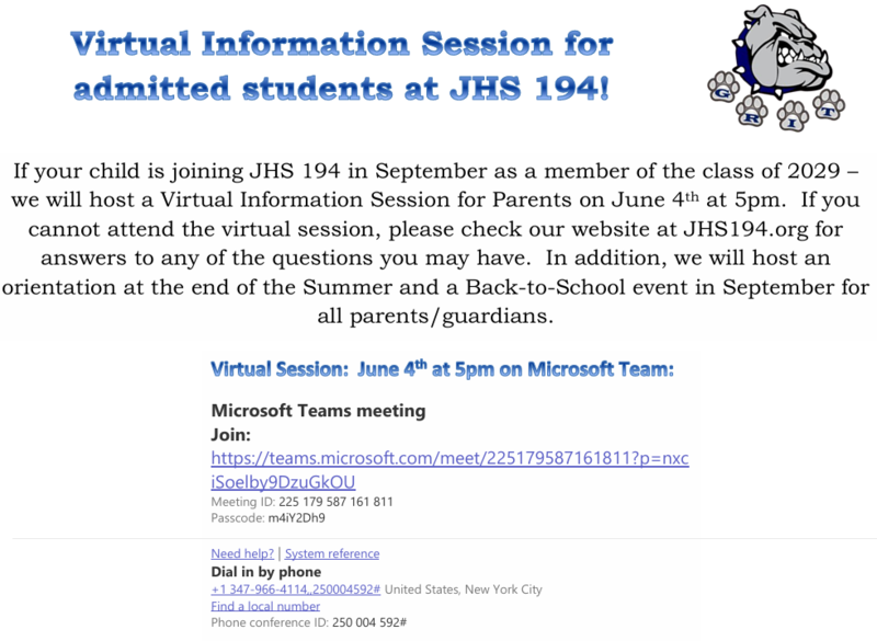Virtual Orientation on June 4th @ 5 PM.  Click on link to join!
