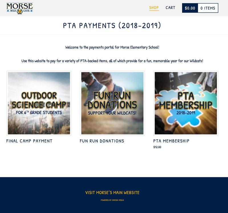 Morse PTA Payments Portal