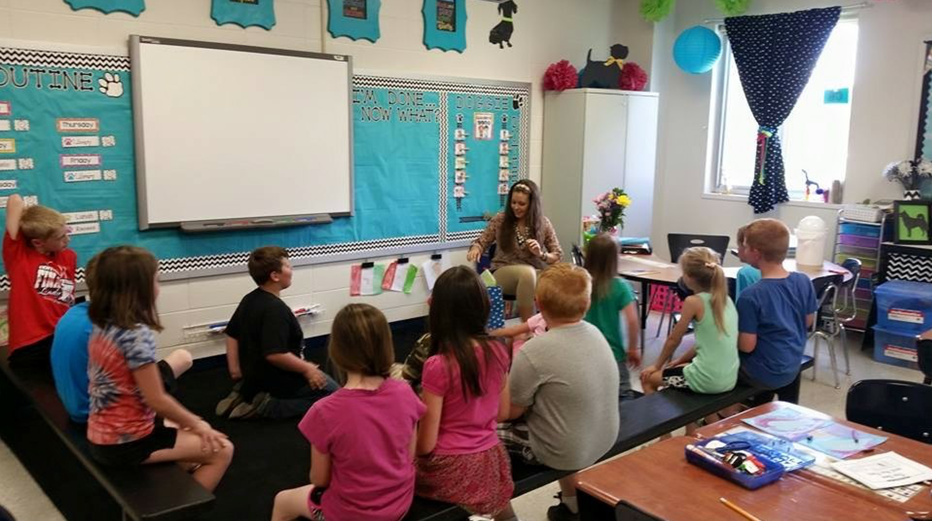 School classroom teacher teaching