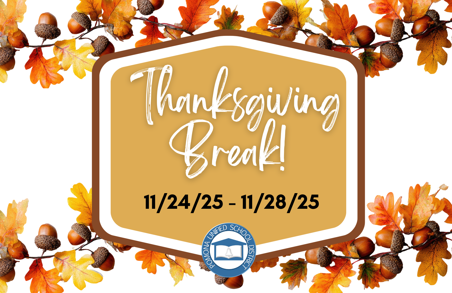 Thanksgiving Break shuffle banner