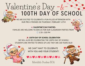 Valentine Day and 100 Day Note English