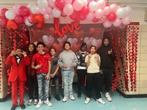 Students taking a photo together